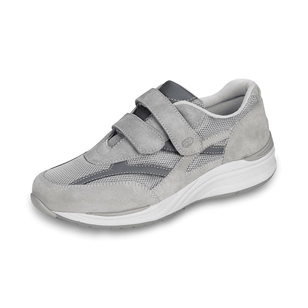 JV Mesh Gray - Men's Velcro Walking Sneaker | SAS Shoes