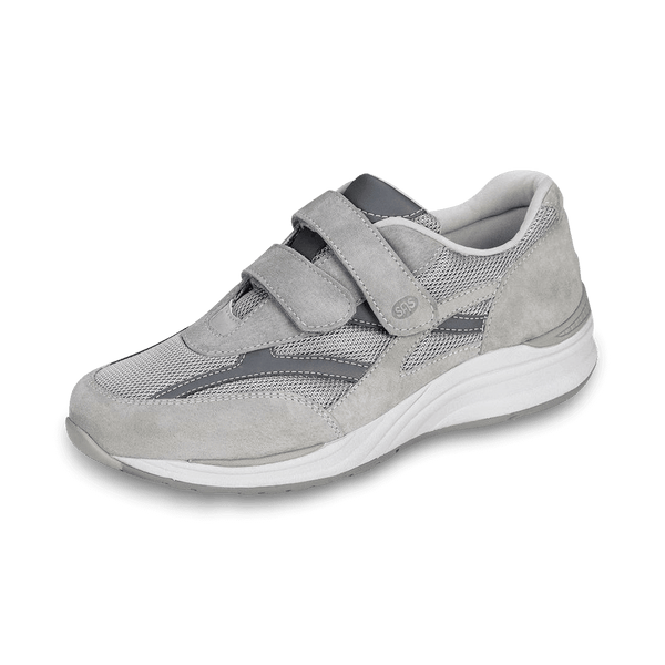 Grey top velcro shoes