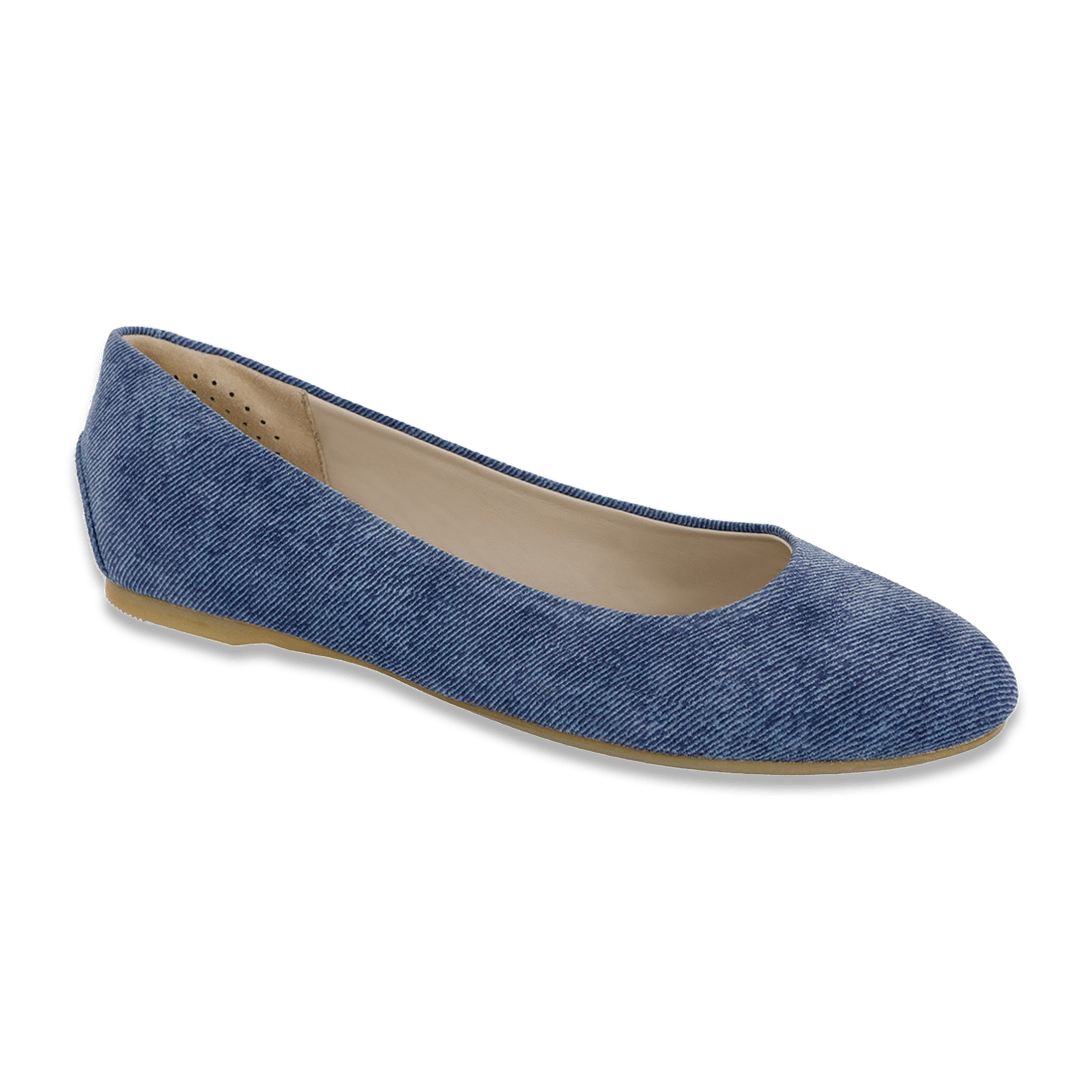 Women's Fashion Denim Flats Solid Color Pointed Toe Slip - Temu