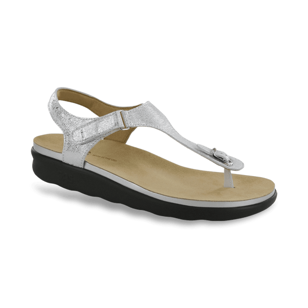 SAS Shoes Marina Shiny Silver: Comfort Women's Sandals