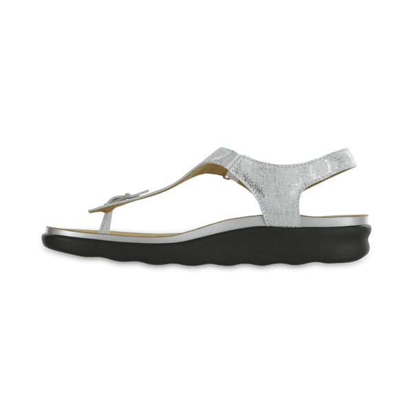 Black Leather Comfort Sandals - Living Green CM