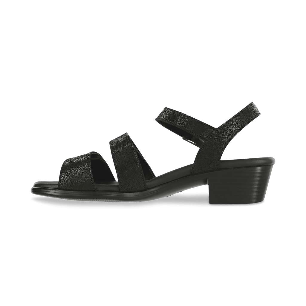 Persimmon Strappy Sandals - Black Smooth – Verali Shoes