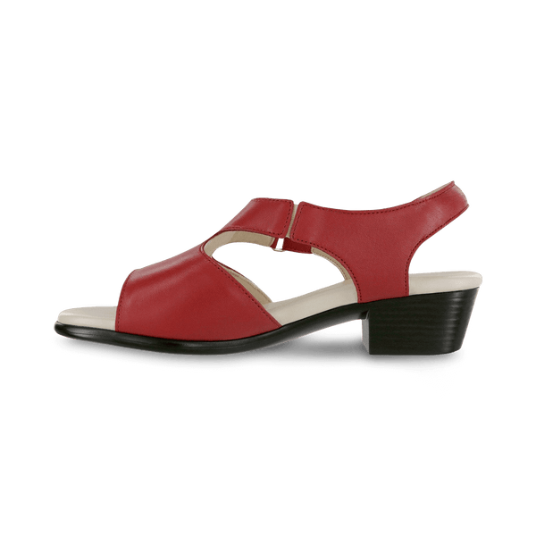 Red best sale comfort sandals