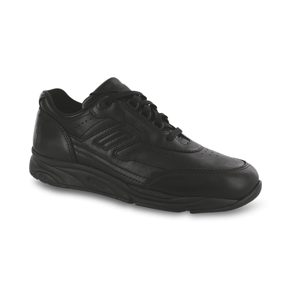 Stride: Black Leather - Men's Sneakers for Bunions | Sole Bliss